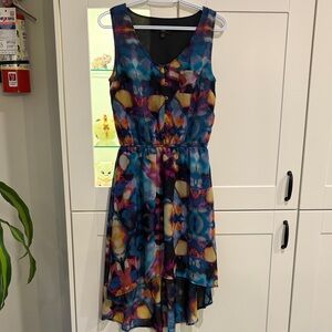 Mossimo Supply Co. Multicolor Blue-Purple Hi-Low Sleeveless Dress